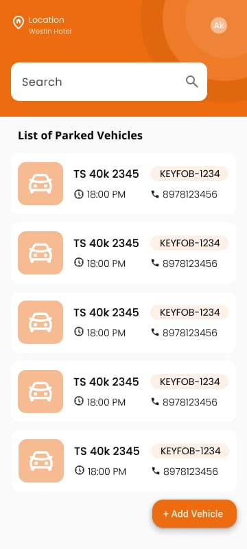 Mobility / Valet Platform Screenshot 3