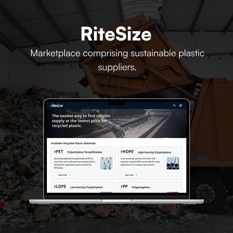 Marketplace comprising sustainable plastic suppliers